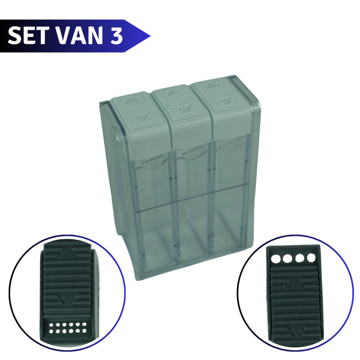 Emhouse Kruidenpotjes met Kruidenrek 3-delig Wit