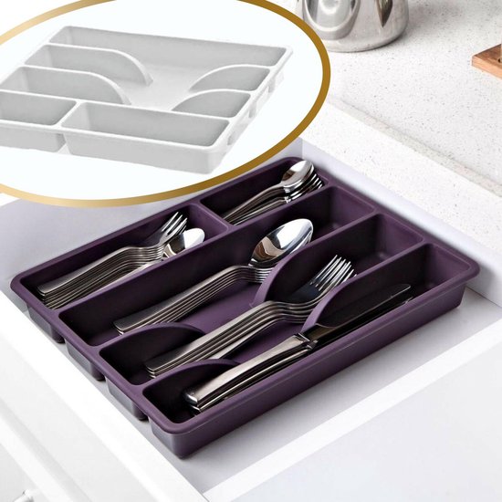 Emhouse Bestekbak 26x31x5 cm Wit