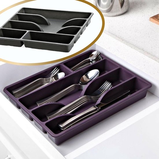 Emhouse Bestekbak 26x31x5cm Grijs