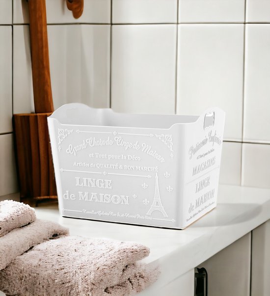 Emhouse Paris opbergmand Wit 2x3L