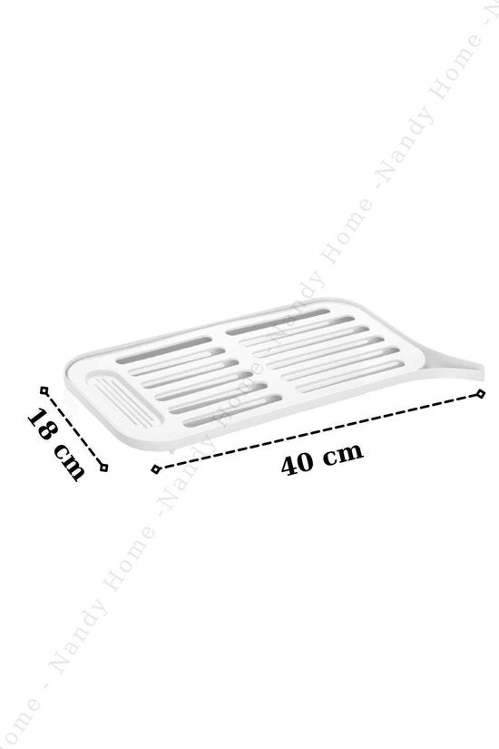 Nandy Keuken Afdruiprek met lekbak Wit