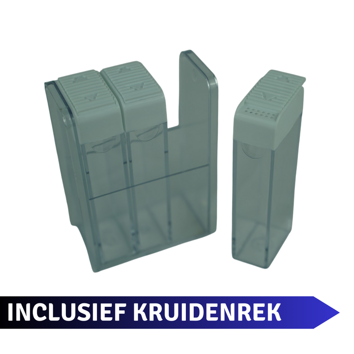 Emhouse Kruidenpotjes met Kruidenrek 3-delig Wit