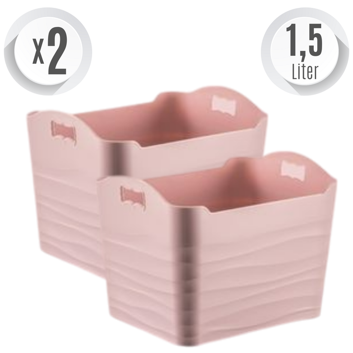 Emhouse Hilly Opbergmand Roze 2x1.5L