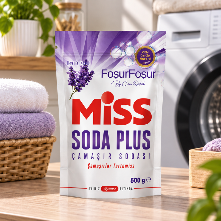 Miss Soda Plus met Lavendelgeur Voor Witte & Gekleurde Was 500 gram