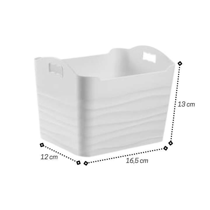 Emhouse Hilly Opbergmand Wit 2x1.5L