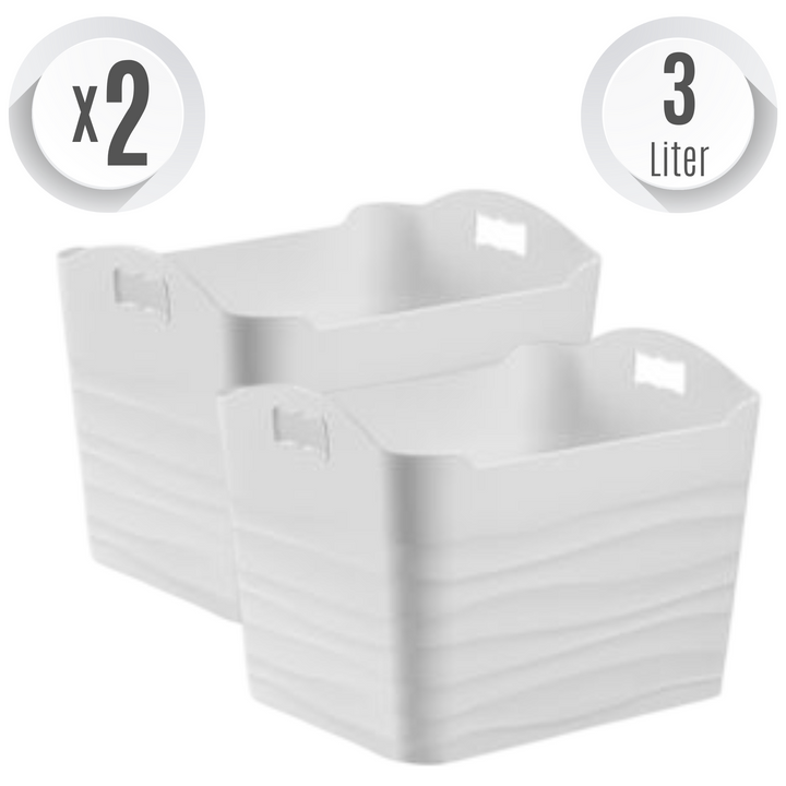 Emhouse Hilly Opbergmand Wit 2x3L