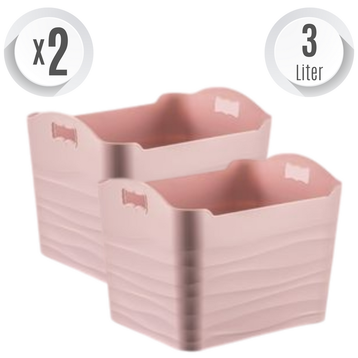 Emhouse Hilly Opbergmand Roze 2x3L