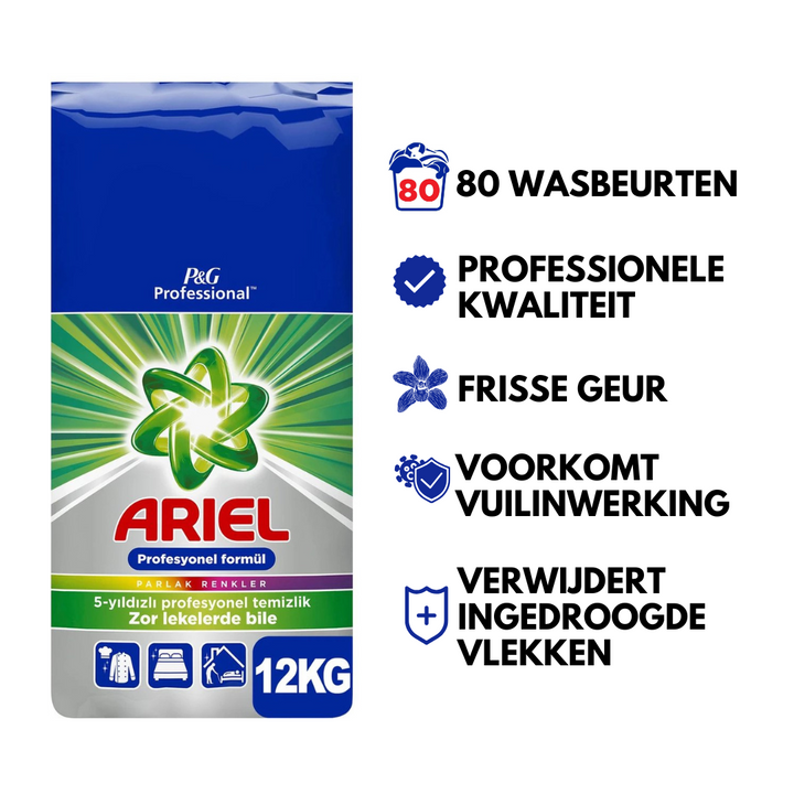 Ariel color waspoeder 12 KG 80 wasbeurten