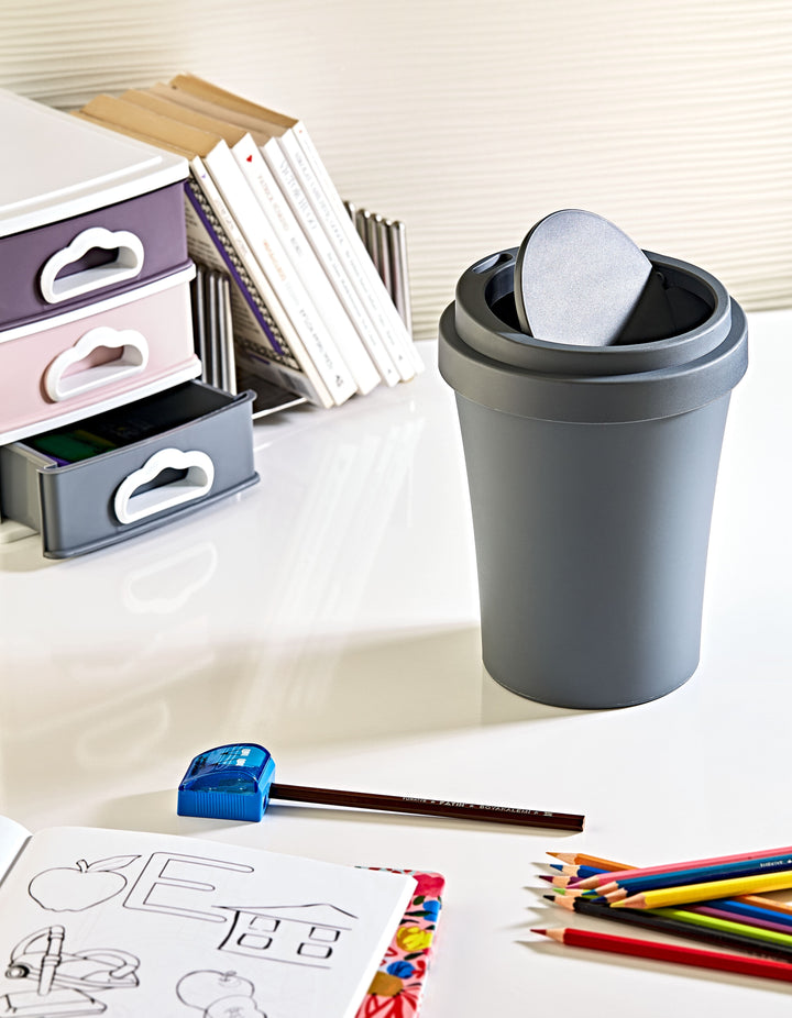 Emhouse Tafelprullenbak met swingdeksel Antraciet