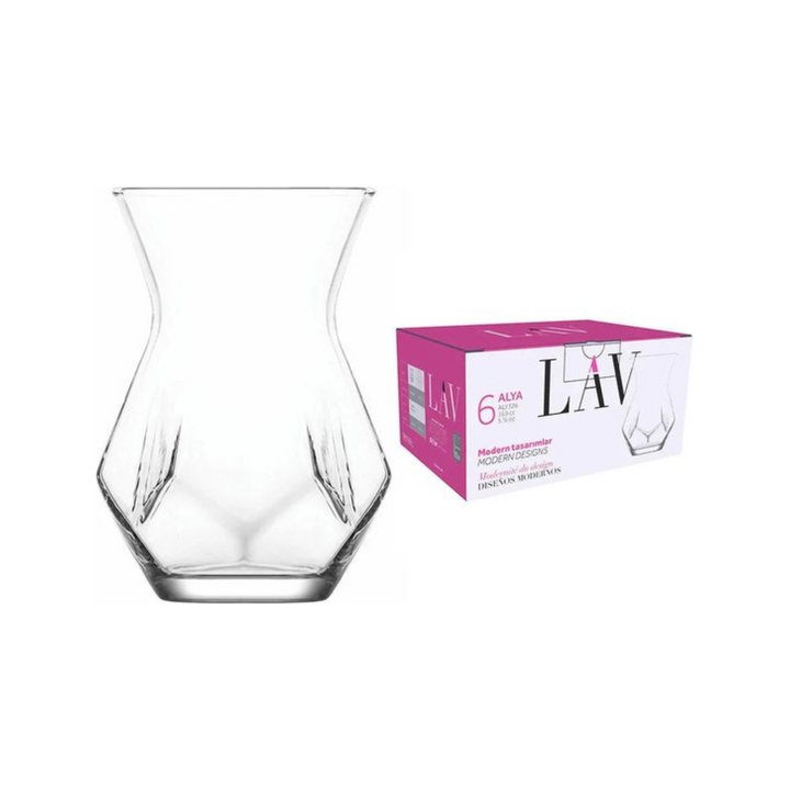 Lav Alya Theeglazen set van 6