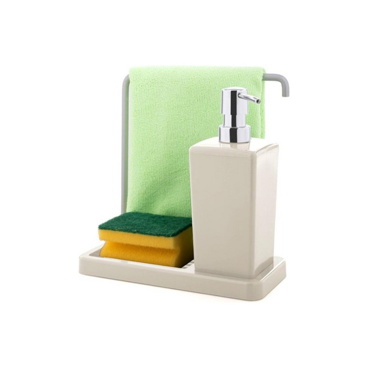 Primanova Luna Zeepdispenser met hanger voor keukendoekje Beige