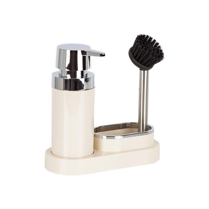 Primanova Polen Zeepdispenser met borstel en sponshouder Beige