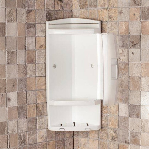 Primanova Transparante Hoekdoucherek met deksel