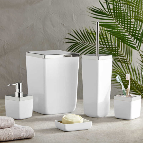 Toskana Luxe Badkamerset 5-delig Wit