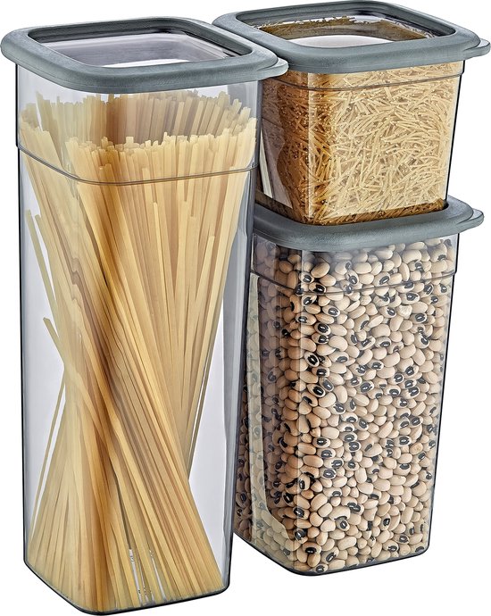 Parpalinam Storage Boxes with Lids, Airtight, Set of 12 Storage Boxes, Kitchen Organiser, BPA-Free, Kitchen Storage and Organization for Corn Flakes Parpalinam Storage Boxes with Lids, Airtight, Set of 12 Storage Boxes, Kitchen Organiser, BPA-Free, Kitchen Storage and Organization for Corn Flakes
